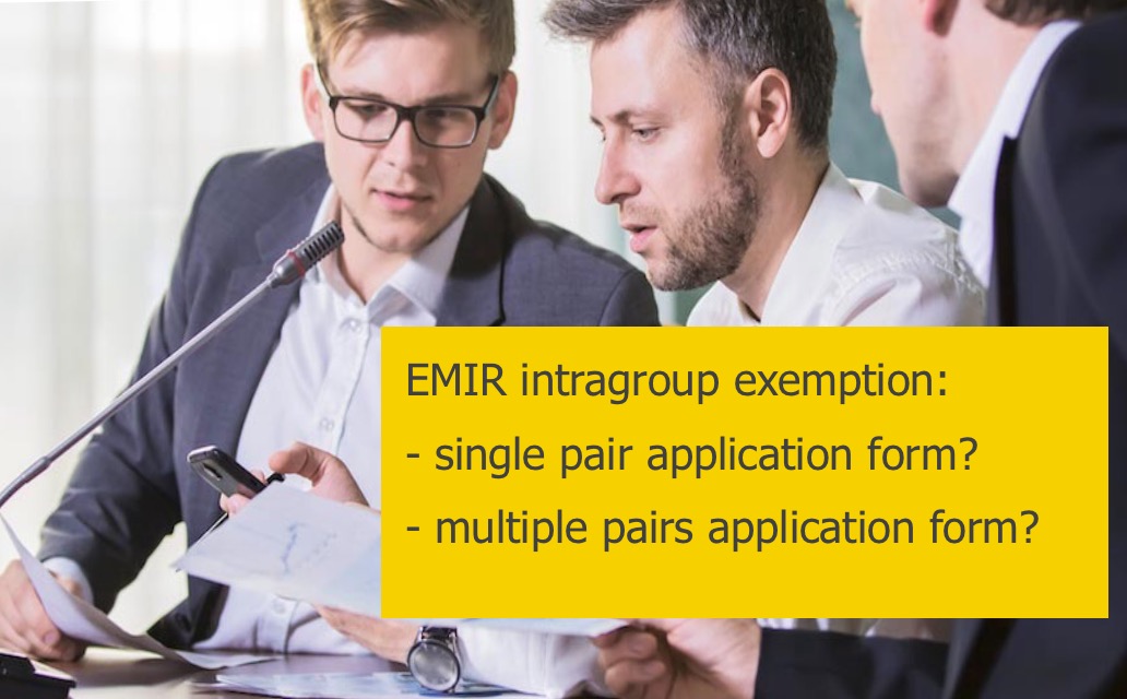 Emir intragroup exemption multiple pairs